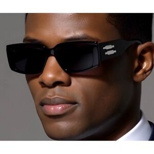 Retro Sunglasses Rectangle Frame UV400 Protection Fashion Sun Glasses Luxury Men